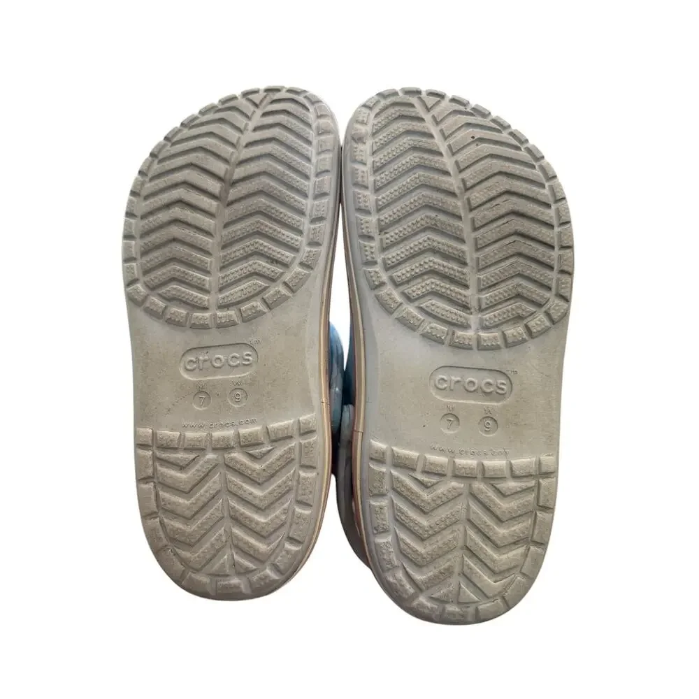Crocs Crocband Seasonal Graphic Clogs Blue Multi W9 M7